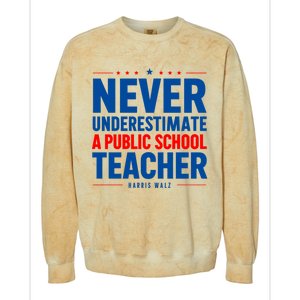 Teachers For Kamala Harris Tim Walz 2024 Madam President Colorblast Crewneck Sweatshirt