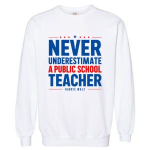 Teachers For Kamala Harris Tim Walz 2024 Madam President Garment-Dyed Sweatshirt