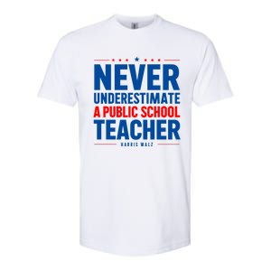 Teachers For Kamala Harris Tim Walz 2024 Madam President Softstyle CVC T-Shirt