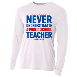 Teachers For Kamala Harris Tim Walz 2024 Madam President Cooling Performance Long Sleeve Crew