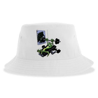 Training For Kaiju Sustainable Bucket Hat