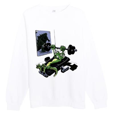 Training For Kaiju Premium Crewneck Sweatshirt