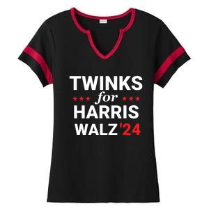 Twinks For Kamala Harris Tim Waltz 2024 Ladies Halftime Notch Neck Tee