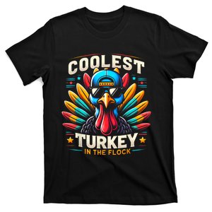 Thanksgiving For Kids Coolest Turkey In The Flock T-Shirt