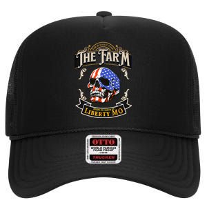 The Farm Liberty Missouri USA Bar Honkytonk American Skull High Crown Mesh Back Trucker Hat