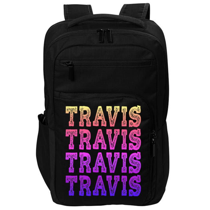 Travis First Last Family Named  Baby Birthday Impact Tech Backpack