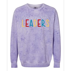 Teaching Future Leaders Gift For Teacher Colorblast Crewneck Sweatshirt