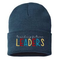 Teaching Future Leaders Gift For Teacher Sustainable Knit Beanie