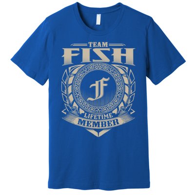 Team Fish Lifetime Member Vintage Fish Family Gift Premium T-Shirt