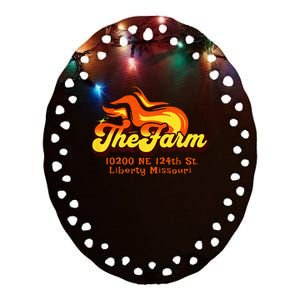 The Farm Liberty Missouri USA Bar Honky Tonk Music Ceramic Oval Ornament