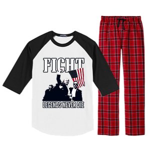 Trump Fight Legends Never Die Raglan Sleeve Pajama Set