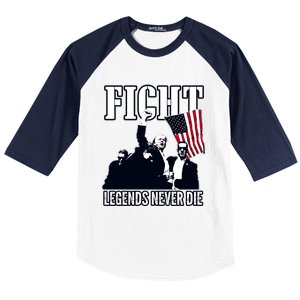 Trump Fight Legends Never Die Baseball Sleeve Shirt