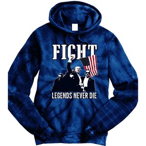 Trump Fight Legends Never Die Tie Dye Hoodie