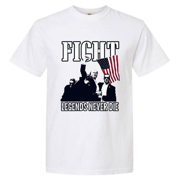 Trump Fight Legends Never Die Garment-Dyed Heavyweight T-Shirt