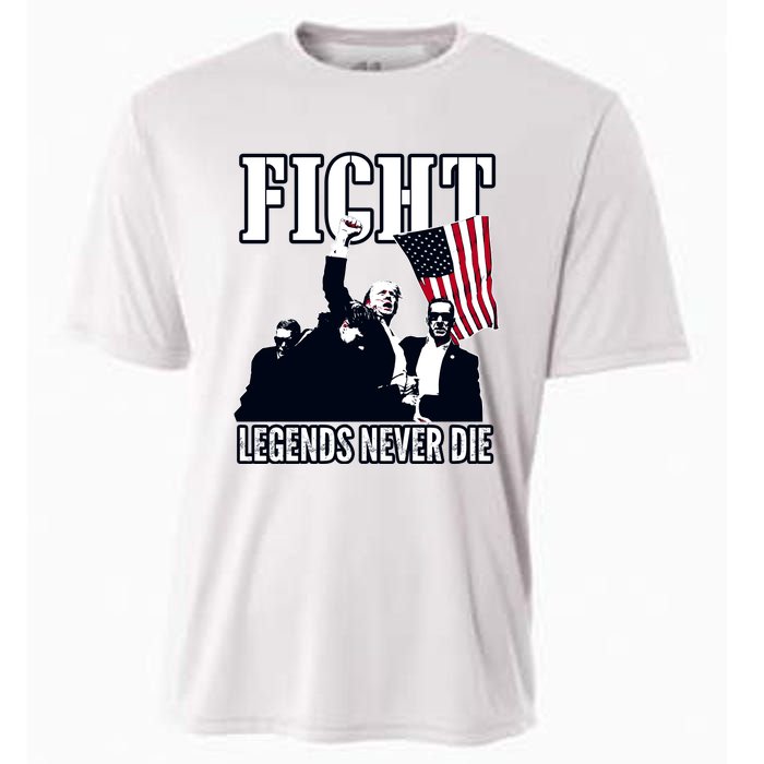 Trump Fight Legends Never Die Cooling Performance Crew T-Shirt