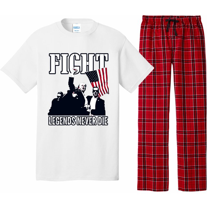 Trump Fight Legends Never Die Pajama Set