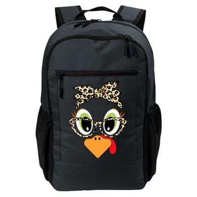 Turkey Face Leopard Headband Glasses Thanksgiving Daily Commute Backpack