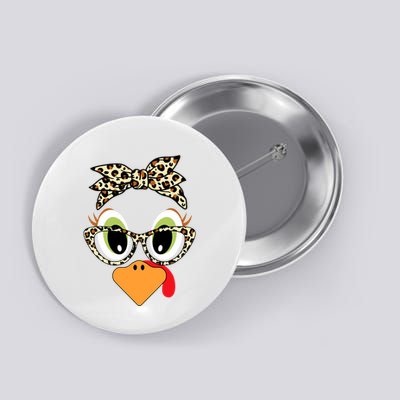 Turkey Face Leopard Headband Glasses Thanksgiving Button