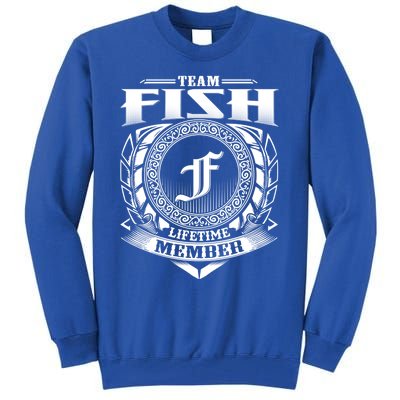 Team Fish Lifetime Member Vintage Fish Family Meaningful Gift Tall Sweatshirt