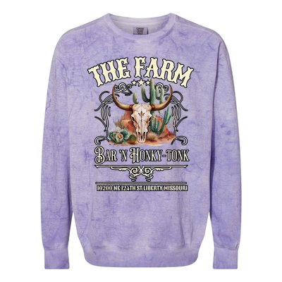 The Farm Liberty Missouri USA Bar Honkytonk Music Colorblast Crewneck Sweatshirt