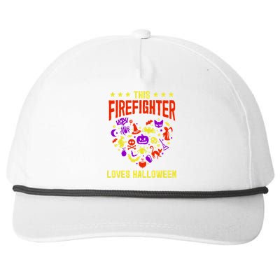 This Firefighter Loves Halloween Fire Scary Fire Marshal Gift Snapback Five-Panel Rope Hat