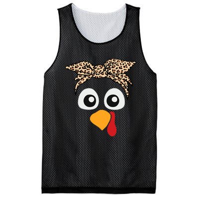 Turkey Face Leopard Headband Thanksgiving Pilgrim Mesh Reversible Basketball Jersey Tank