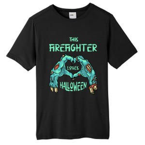 This Firefighter Loves Halloween Fire Zombie Fire Marshal Gift Tall Fusion ChromaSoft Performance T-Shirt