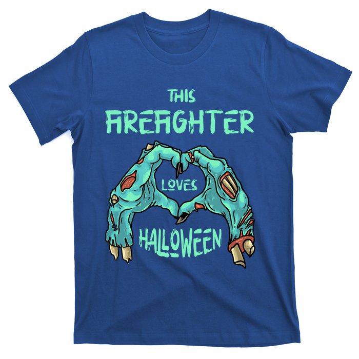 This Firefighter Loves Halloween Fire Zombie Fire Marshal Gift T-Shirt