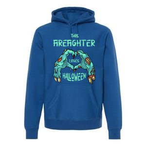 This Firefighter Loves Halloween Fire Zombie Fire Marshal Gift Premium Hoodie