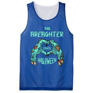 This Firefighter Loves Halloween Fire Zombie Fire Marshal Gift Mesh Reversible Basketball Jersey Tank