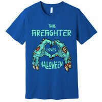 This Firefighter Loves Halloween Fire Zombie Fire Marshal Gift Premium T-Shirt