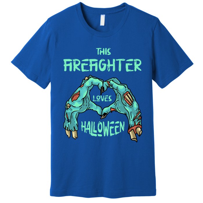 This Firefighter Loves Halloween Fire Zombie Fire Marshal Gift Premium T-Shirt