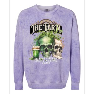 The Farm Liberty Missouri Bar Honkytonk Music St Pat Skull Colorblast Crewneck Sweatshirt