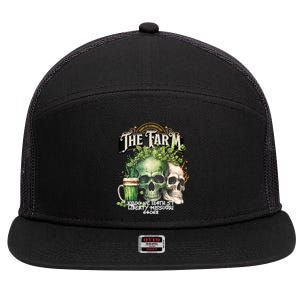 The Farm Liberty Missouri Bar Honkytonk Music St Pat Skull 7 Panel Mesh Trucker Snapback Hat