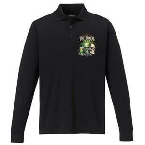 The Farm Liberty Missouri Bar Honkytonk Music St Pat Skull Performance Long Sleeve Polo