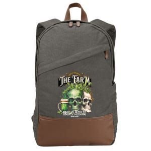 The Farm Liberty Missouri Bar Honkytonk Music St Pat Skull Cotton Canvas Backpack