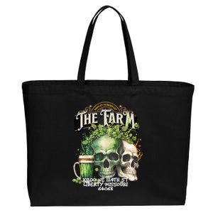 The Farm Liberty Missouri Bar Honkytonk Music St Pat Skull Cotton Canvas Jumbo Tote