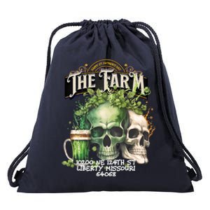 The Farm Liberty Missouri Bar Honkytonk Music St Pat Skull Drawstring Bag