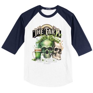 The Farm Liberty Missouri Bar Honkytonk Music St Pat Skull Baseball Sleeve Shirt