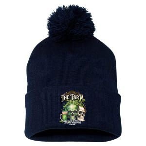 The Farm Liberty Missouri Bar Honkytonk Music St Pat Skull Pom Pom 12in Knit Beanie