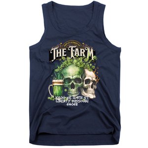 The Farm Liberty Missouri Bar Honkytonk Music St Pat Skull Tank Top