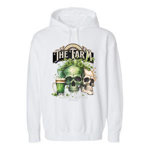 The Farm Liberty Missouri Bar Honkytonk Music St Pat Skull Garment-Dyed Fleece Hoodie