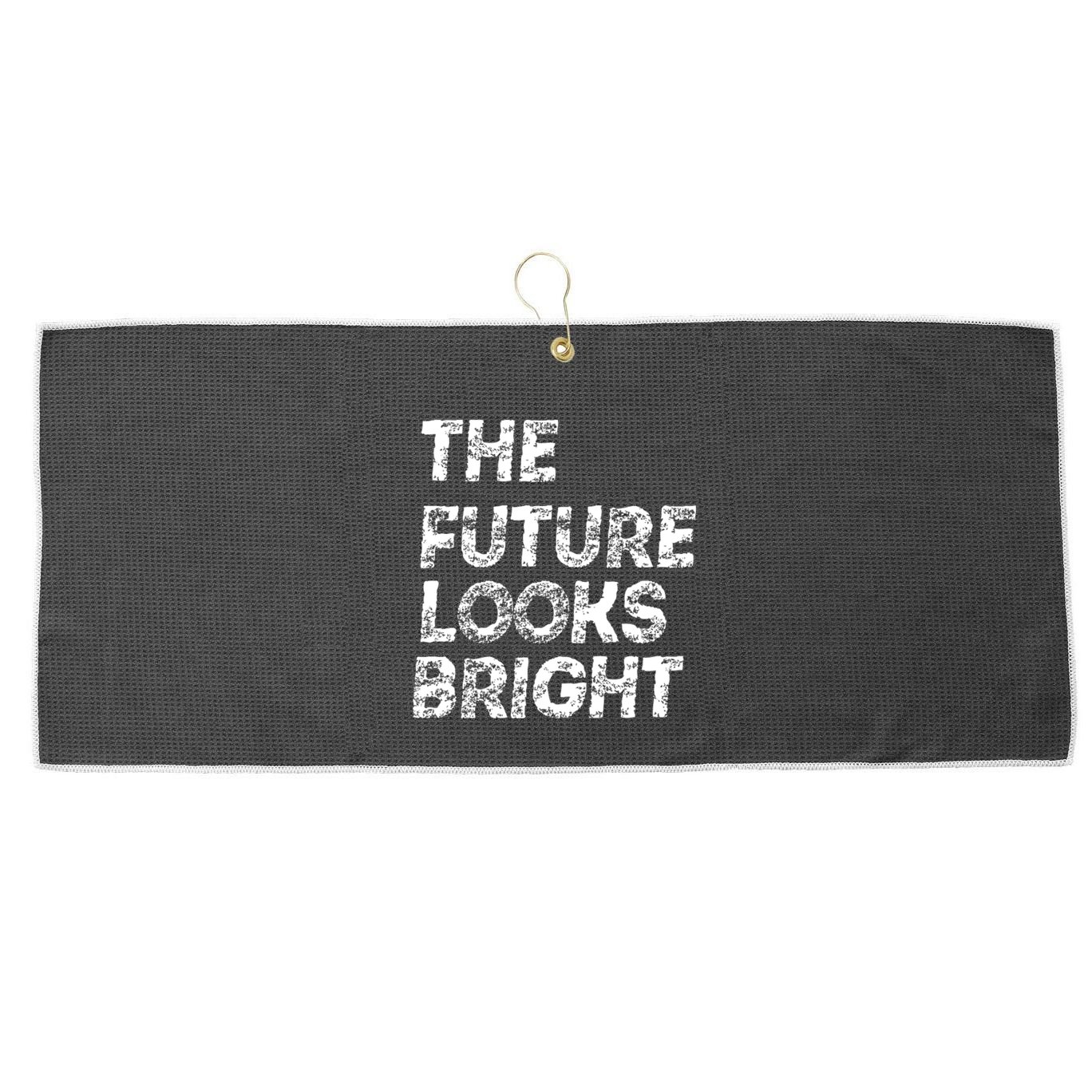 The Future Looks Bright Large Microfiber Waffle Golf Towel