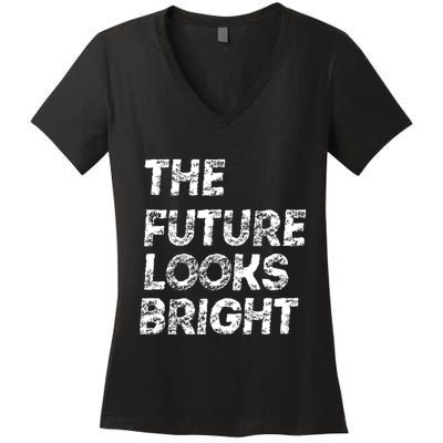 The Future Looks Bright Women's V-Neck T-Shirt