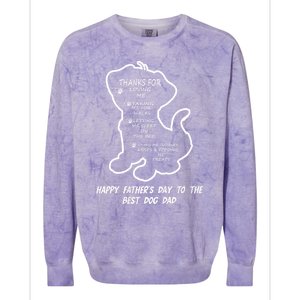 Thanks For Loving Me Happy FatherS Day To The Best Dog Dad Colorblast Crewneck Sweatshirt