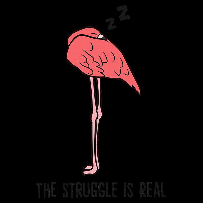 Tired Flamingo Lazy Flamingo The Struggle Is Real 16oz Travel Tumbler