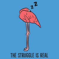 Tired Flamingo Lazy Flamingo The Struggle Is Real Tie Dye Hoodie