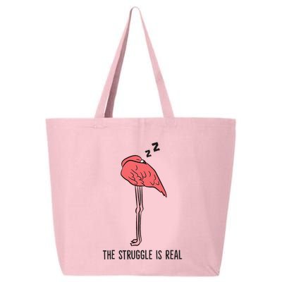 Tired Flamingo Lazy Flamingo The Struggle Is Real 25L Jumbo Tote