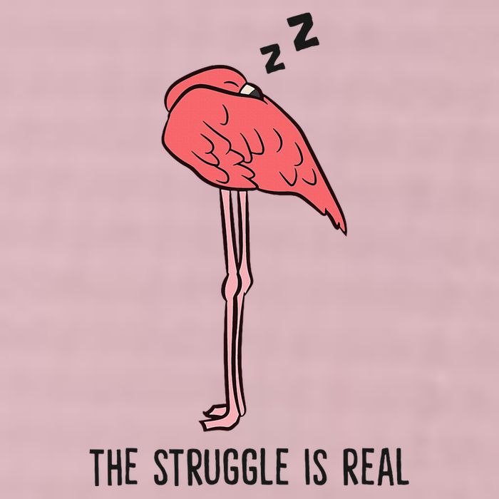 Tired Flamingo Lazy Flamingo The Struggle Is Real 25L Jumbo Tote