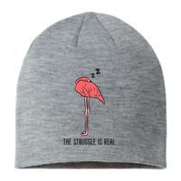 Tired Flamingo Lazy Flamingo The Struggle Is Real Sustainable Beanie